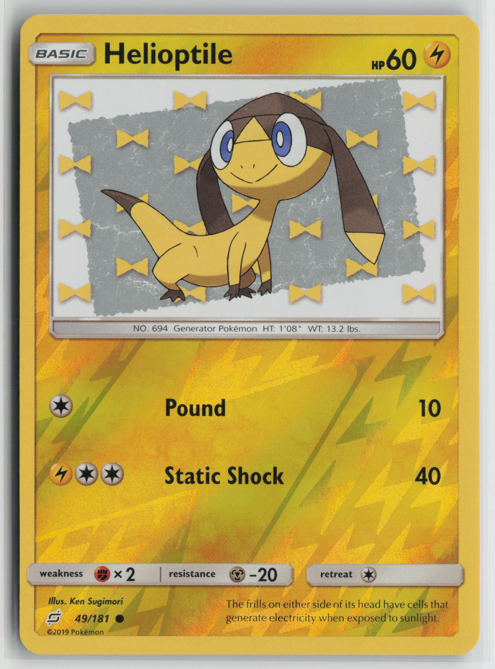Helioptile Common Reverse SM - Team Up 49/181 NM