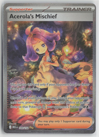 Acerola's Mischief Special Illustration Rare Holo MEG 183/132 NM