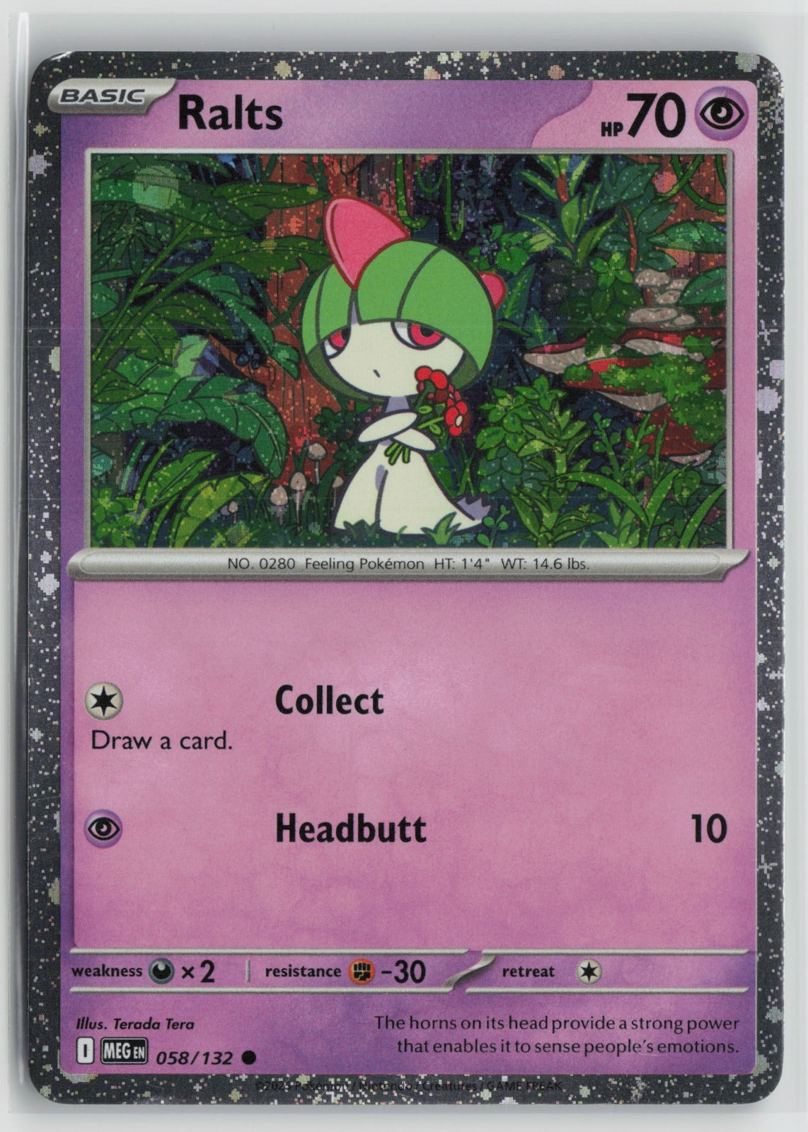 Ralts (Cosmos Holo) Common Holo MCAP 058/132 NM