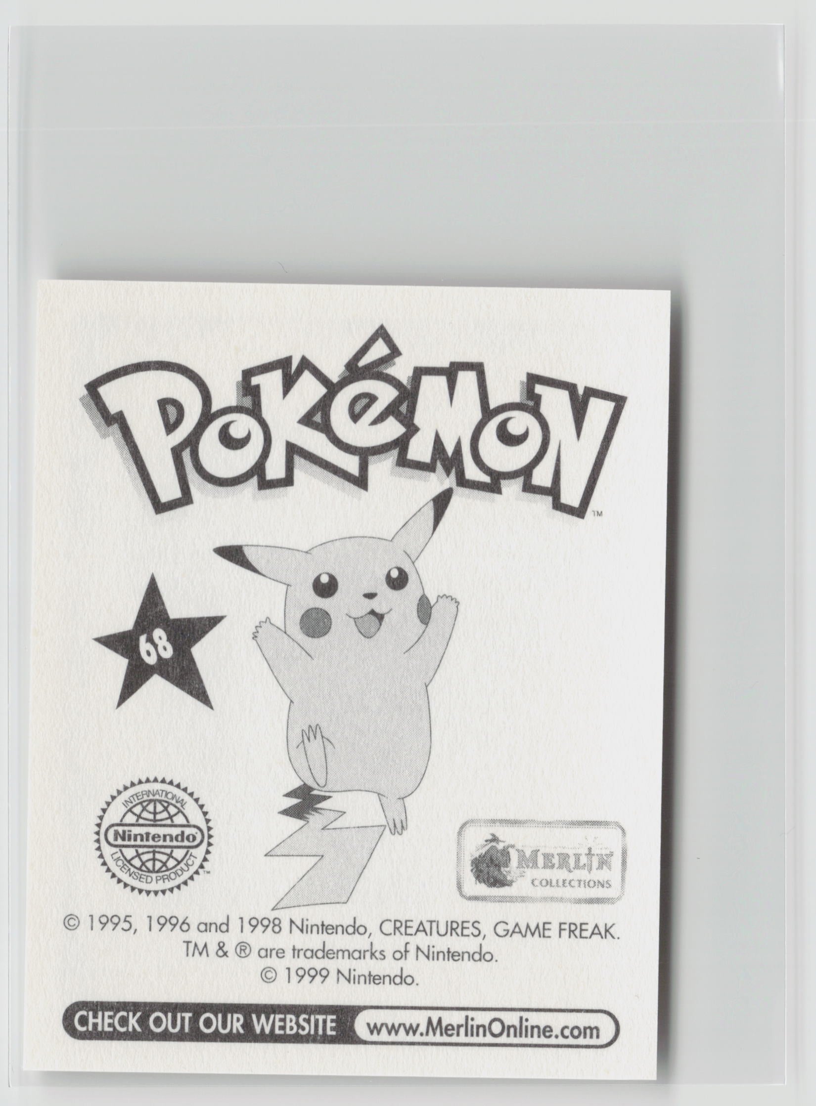 Machamp - Merlin Topps Sticker 1999 #68 NM (Back)