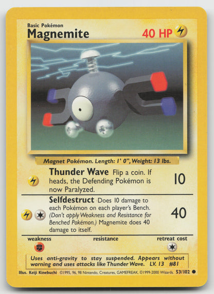 Magnemite Common Base Set 053/102 LP