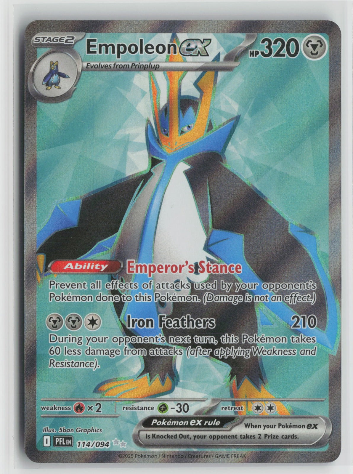 Empoleon ex - Ultra Rare Holo PFL 114/094 NM