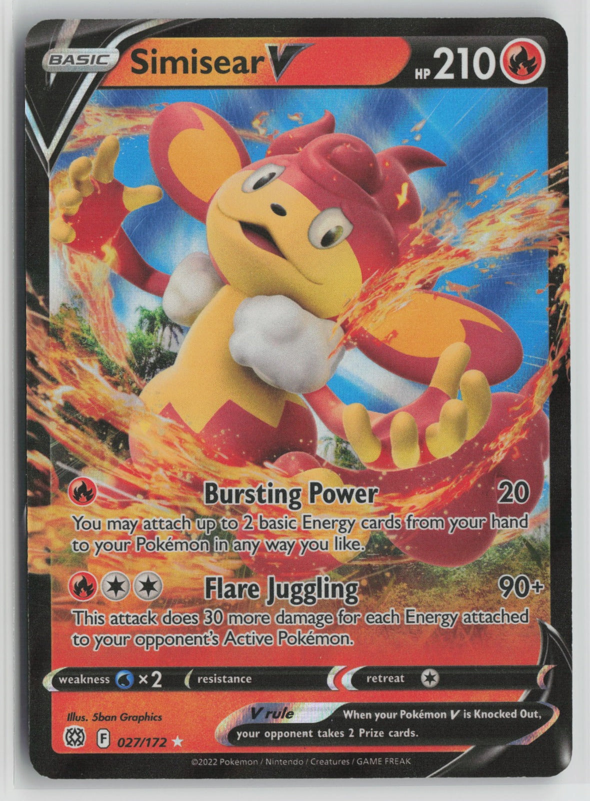 Simisear V Ultra Rare Holo SWSH09 027/172 NM