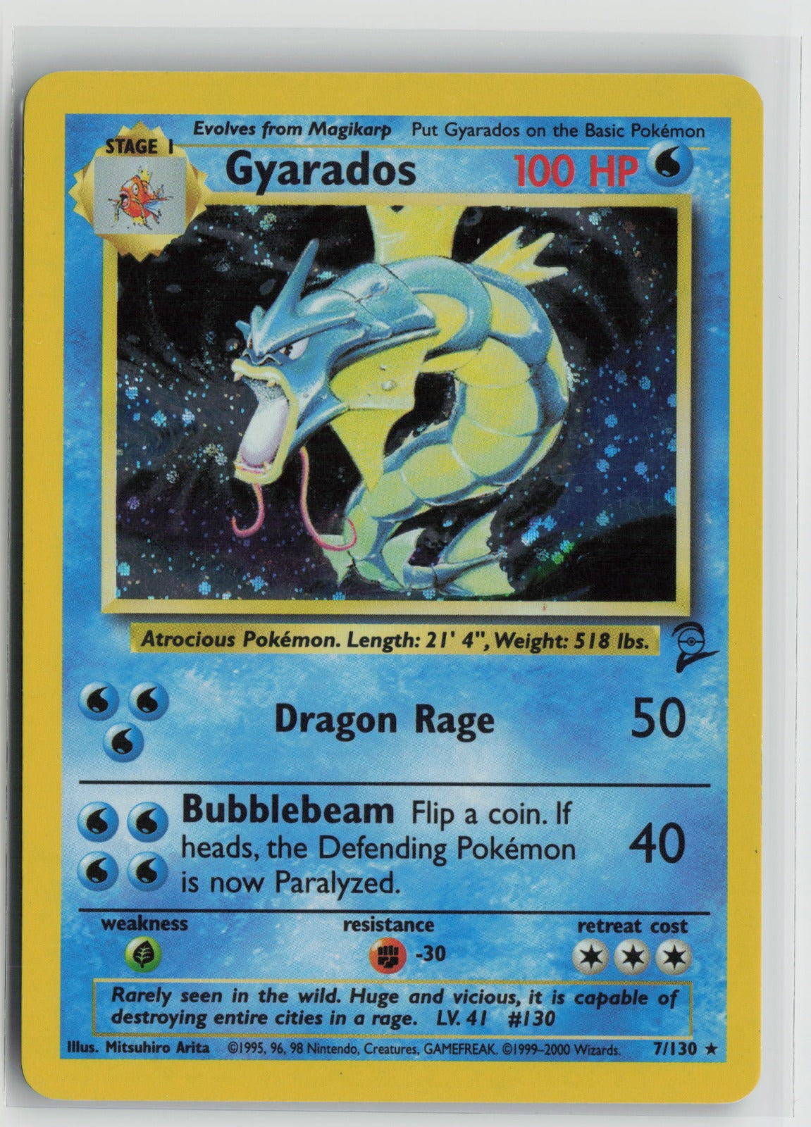 Gyarados Holo Rare BS2 007/130 LP