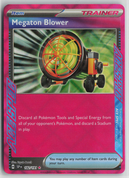 Megaton Blower ACE SPEC Rare SV08: Surging Sparks 182/191 NM