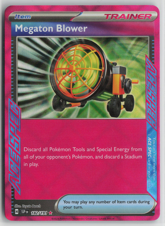 Megaton Blower ACE SPEC Rare SV08: Surging Sparks 182/191 NM