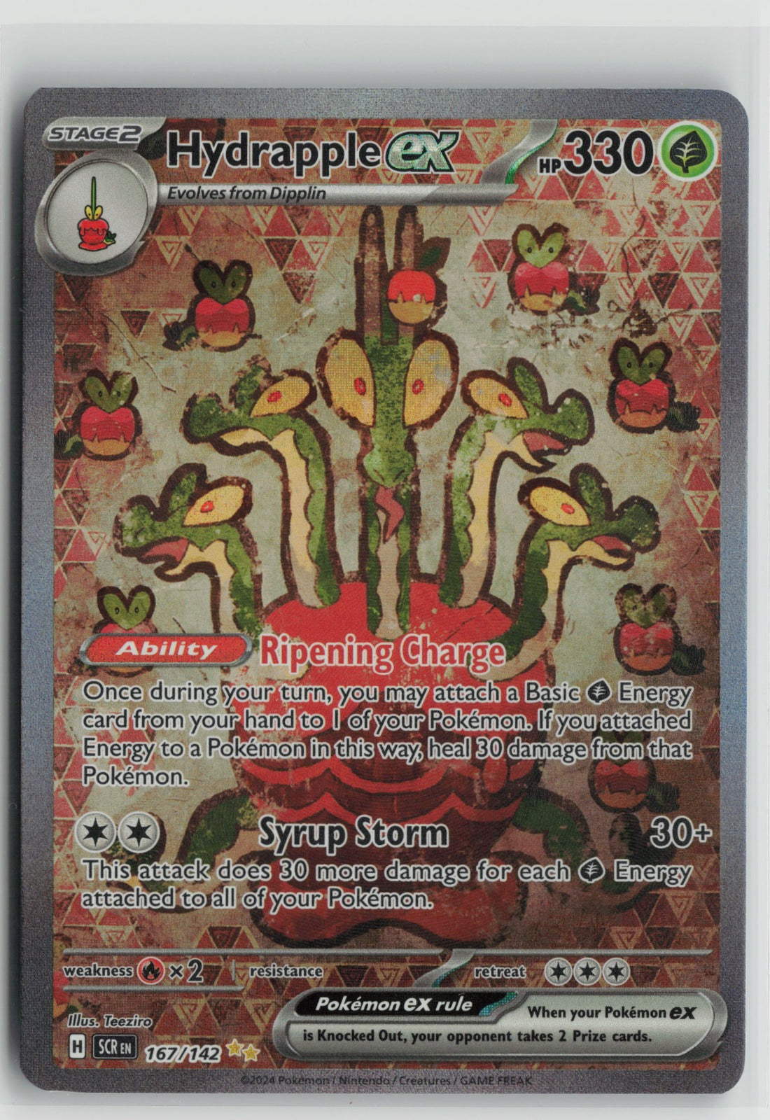 Hydrapple ex - Special Illustration Rare Holo SCR 167/142 NM