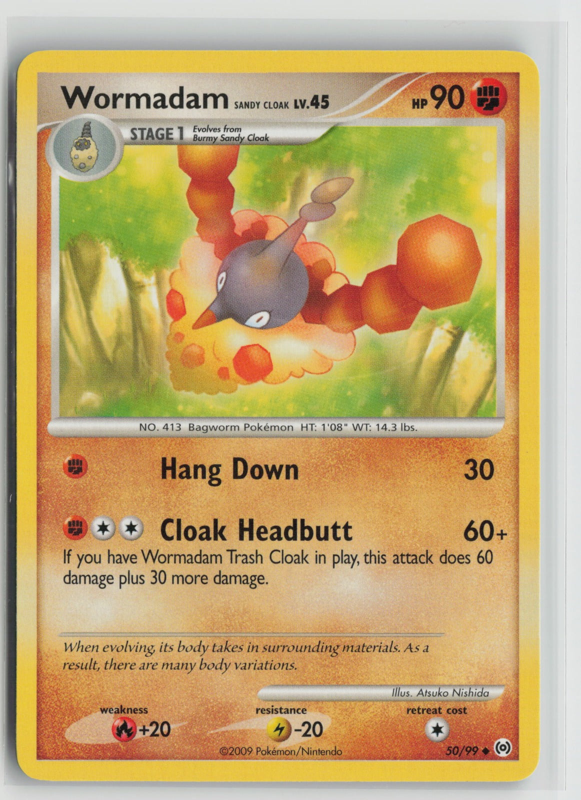 Wormadam Sandy Cloak Uncommon AR 50/99 NM