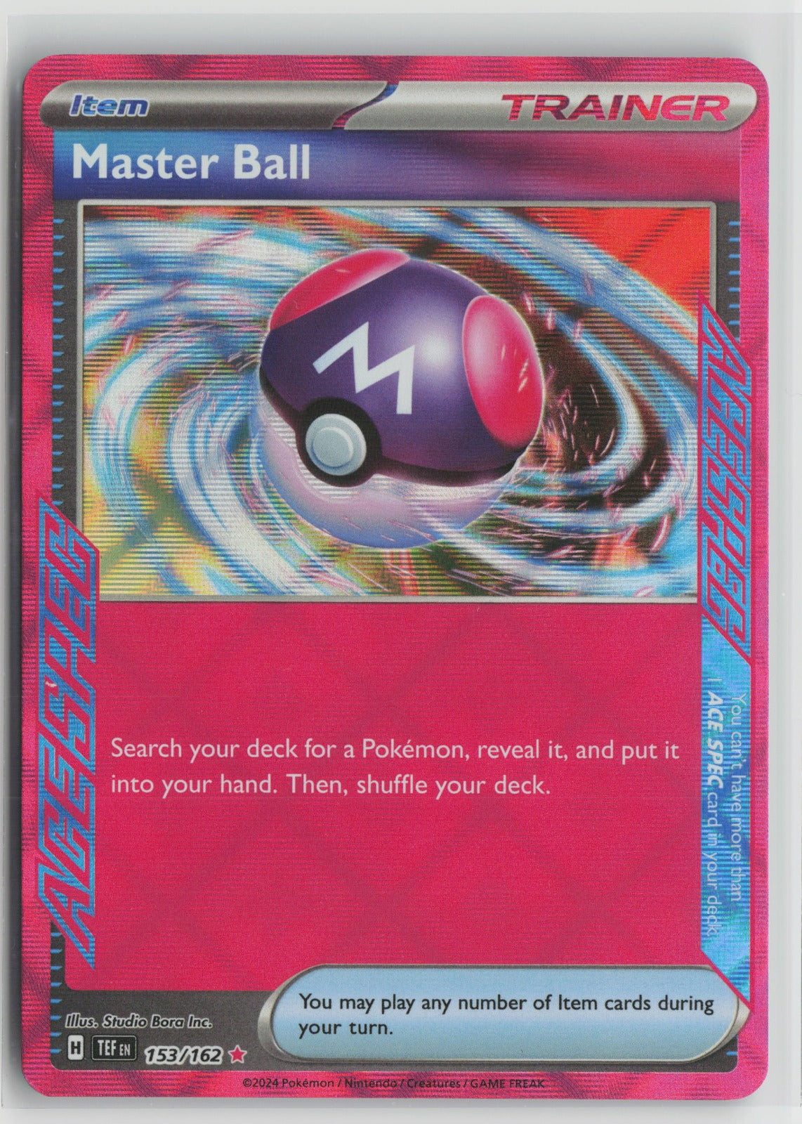 Master Ball ACE SPEC Rare Holo TEF 153/162 NM