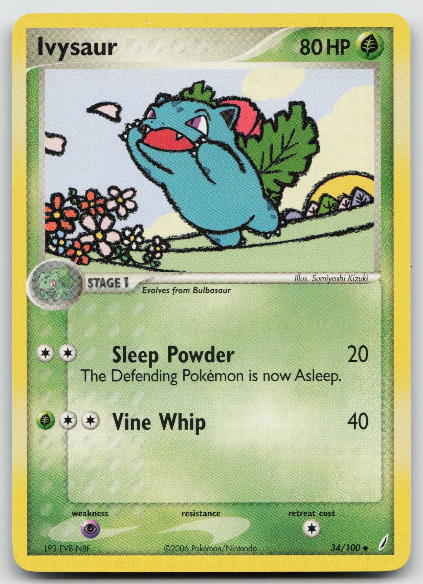 Ivysaur Uncommon Normal CG 34/100 NM