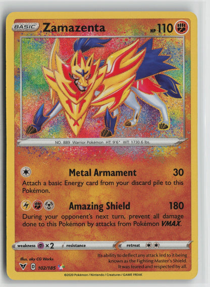 Zamazenta Amazing Rare Holo SWSH04 102/185 NM