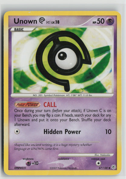 Unown [C] Uncommon DP 67/130 MP