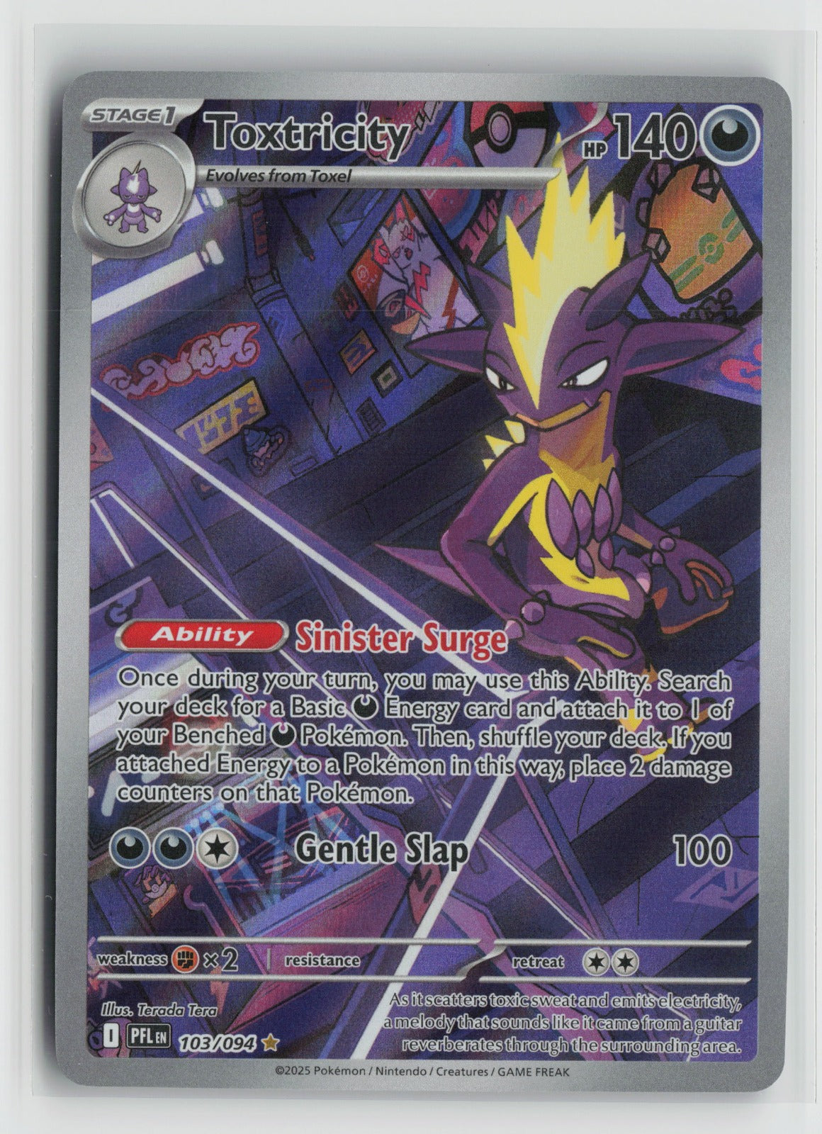 Toxtricity Illustration Rare Holo PFL 103/094 NM