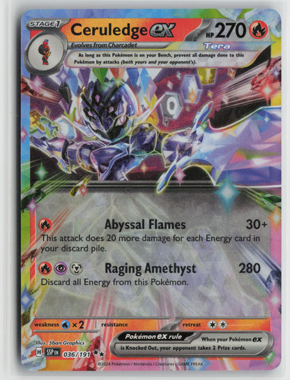 Ceruledge ex Double Rare SV08: Surging Sparks 036/191 NM