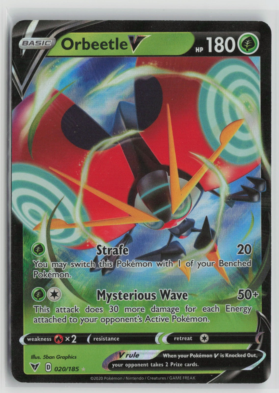 Orbeetle V Ultra Rare Holo SWSH04 020/185 NM