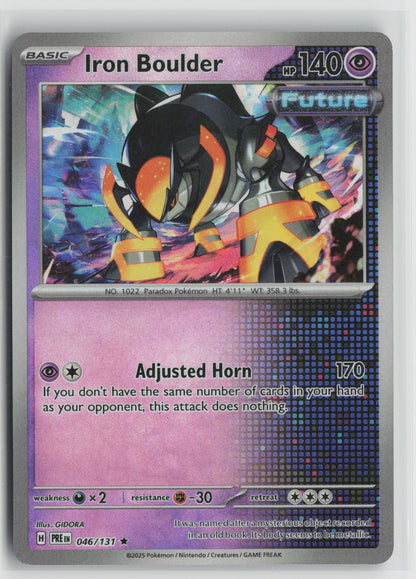 Iron Boulder (Poke Ball Pattern) Rare Holo PRE 046/131 NM