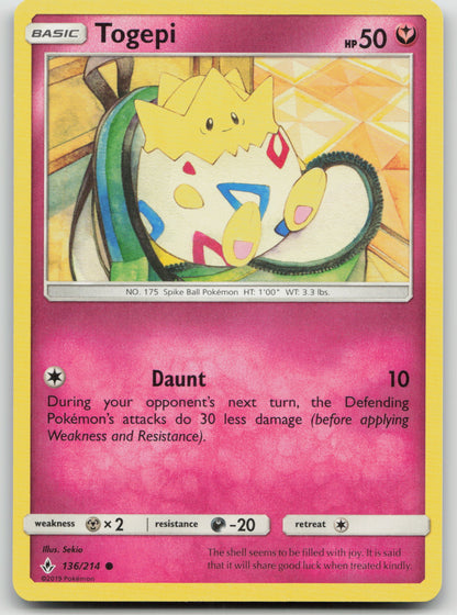 Togepi Common Normal SM10 136/214 NM