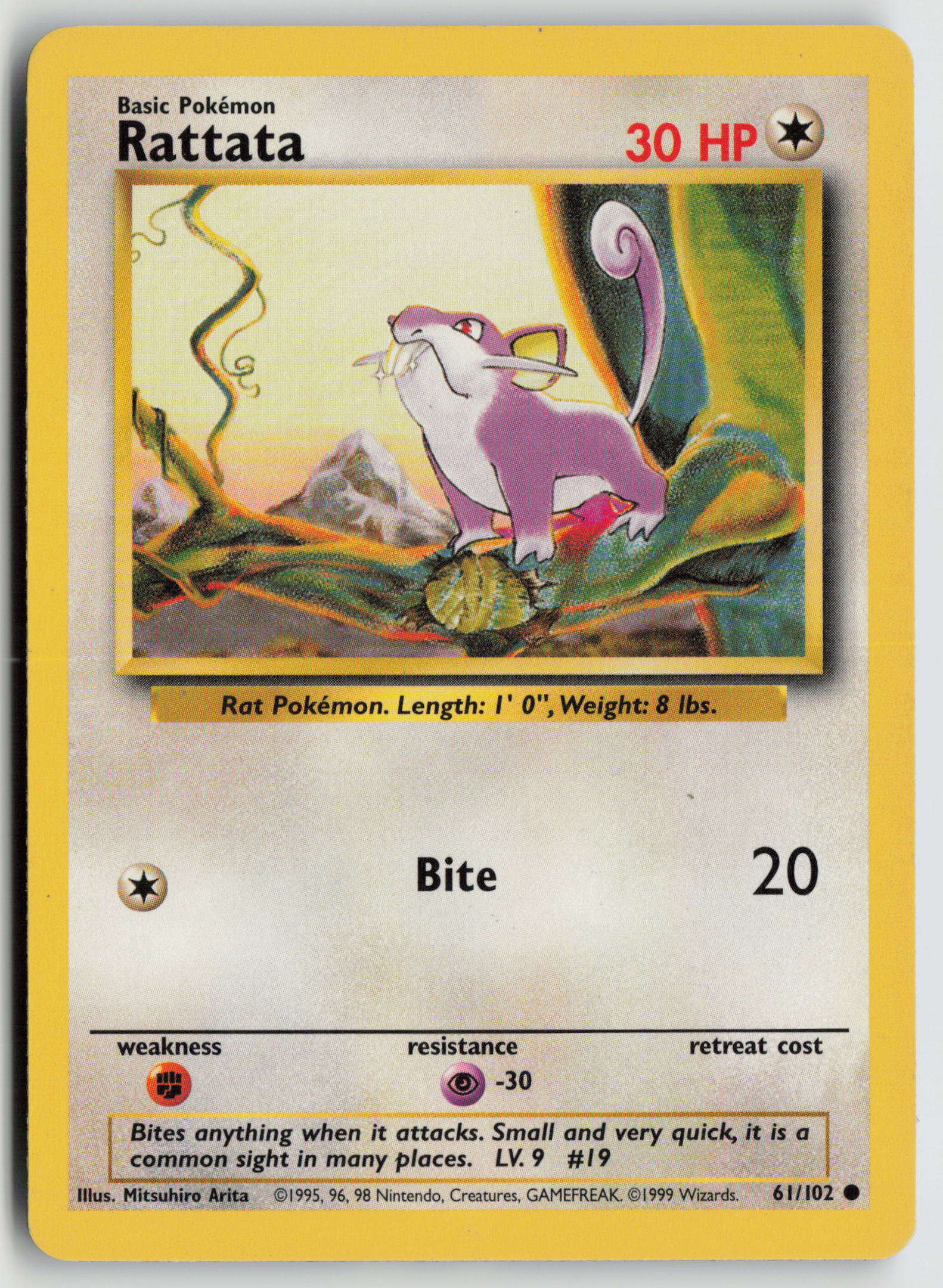 Rattata Common Base Set 061/102 DMG