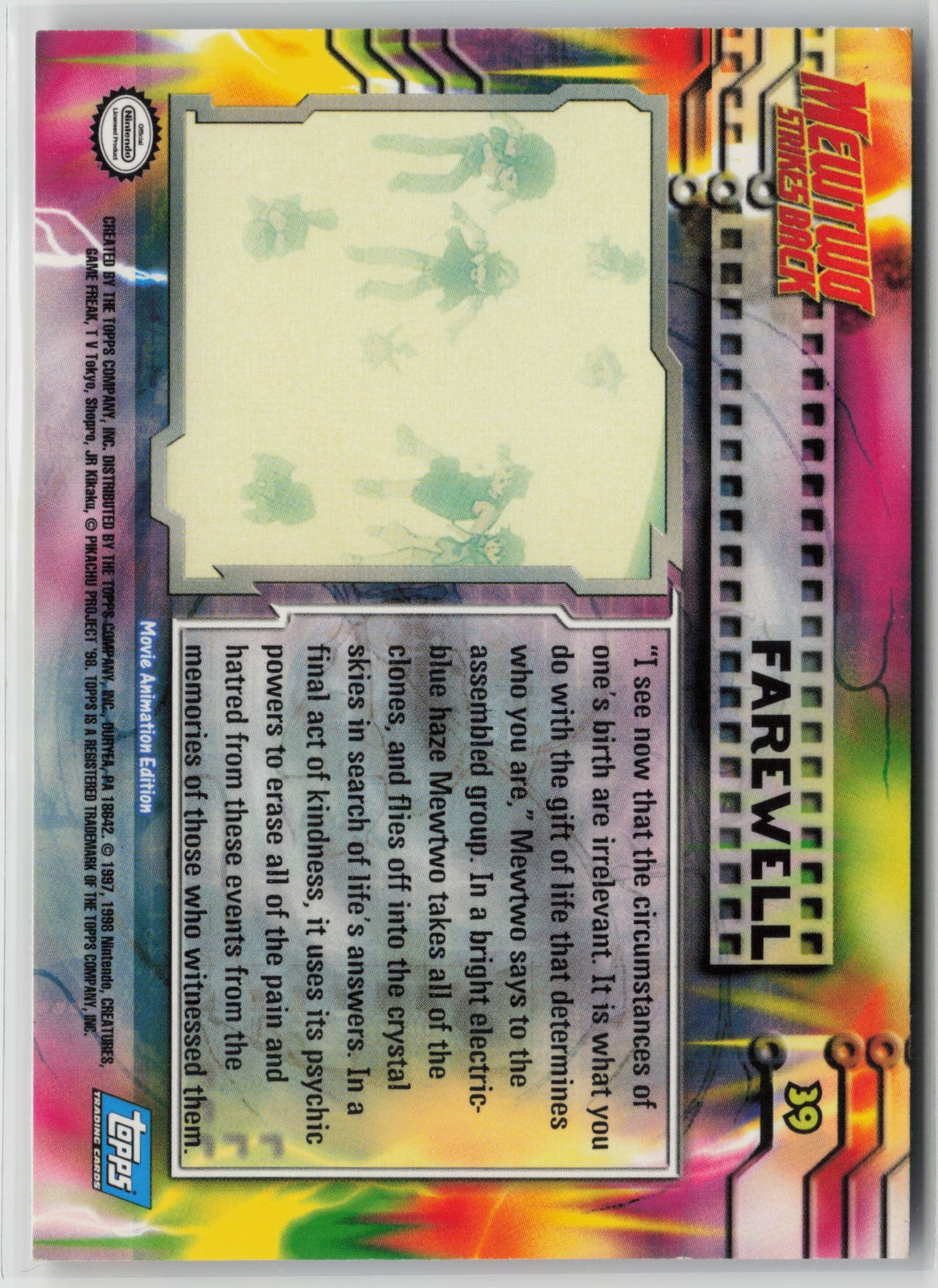 Topps Farewell Mewtwo Strikes Back #39 NM (Back)