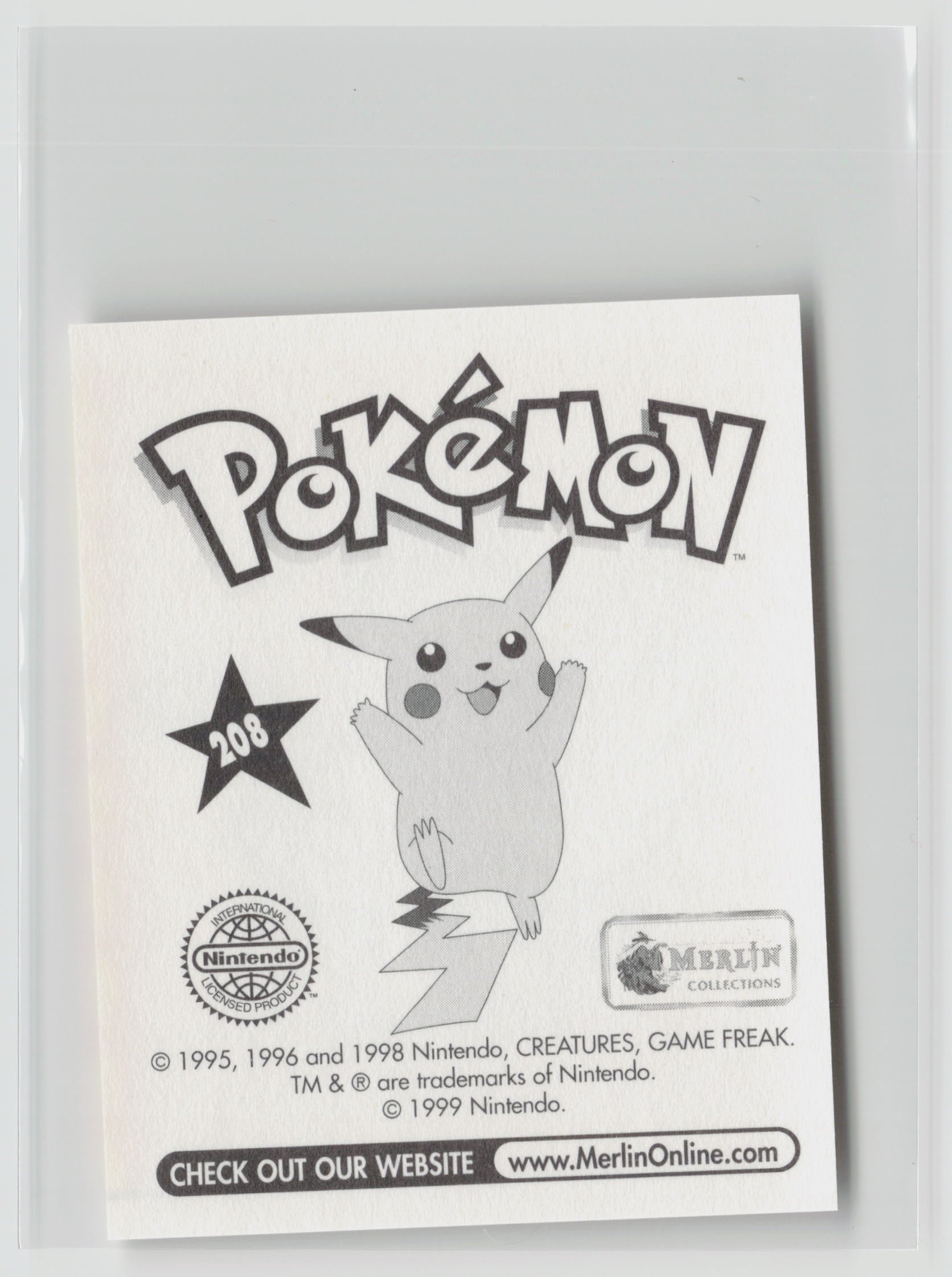 Farfetch'd - Merlin Topps Sticker 1999 #208 NM (Back)