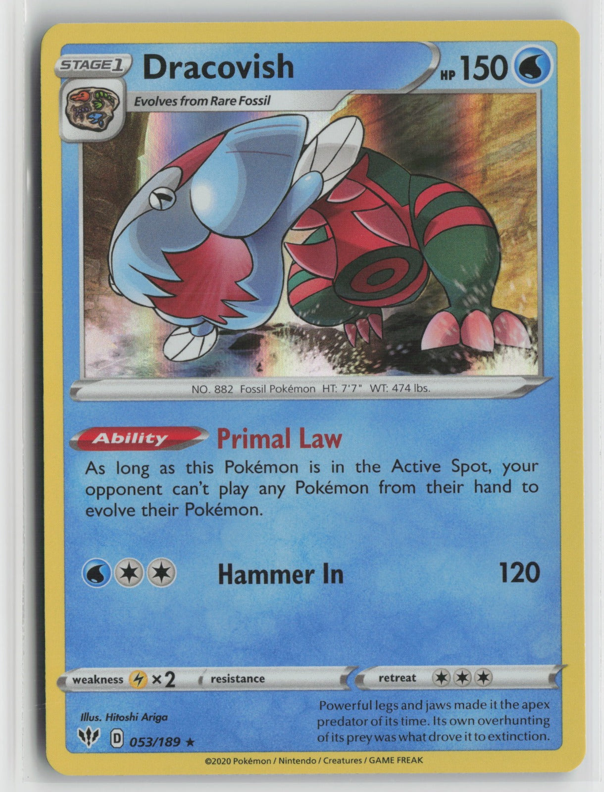 Dracovish Holo Rare SWSH03 053/189 NM
