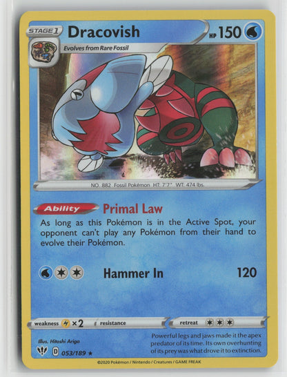 Dracovish Holo Rare SWSH03 053/189 NM