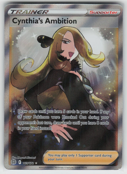 Cynthia's Ambition (Full Art) Ultra Rare SWSH09: Brilliant Stars 169/172 NM