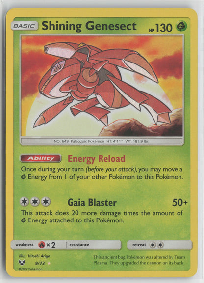 Shining Genesect Shiny Holo Rare SHL 9/73 NM