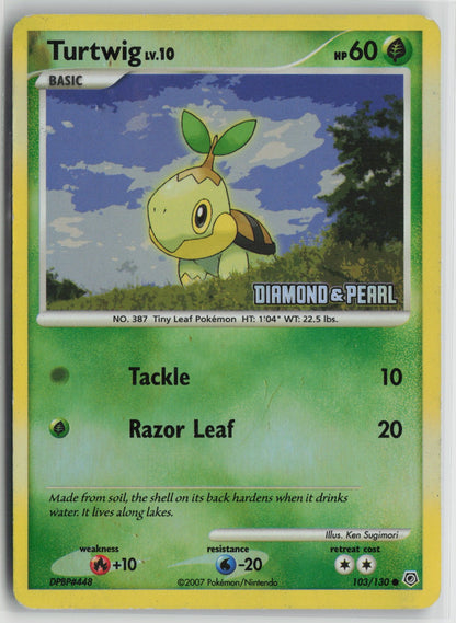 Turtwig - [Diamond & Pearl] Promo Reverse Holo BKP 103/130 DMG