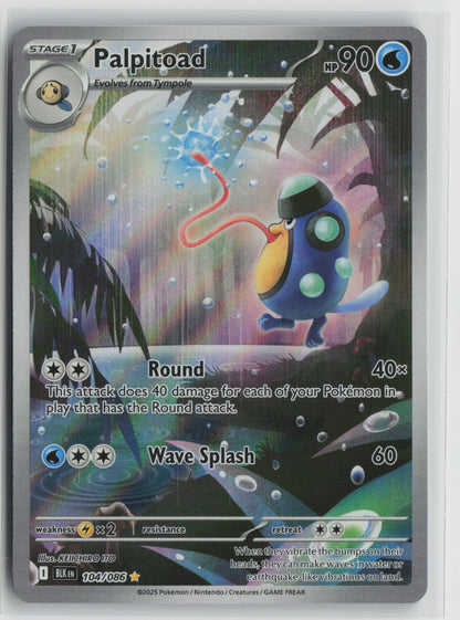 Palpitoad Illustration Rare Holo BLK 104/086 NM