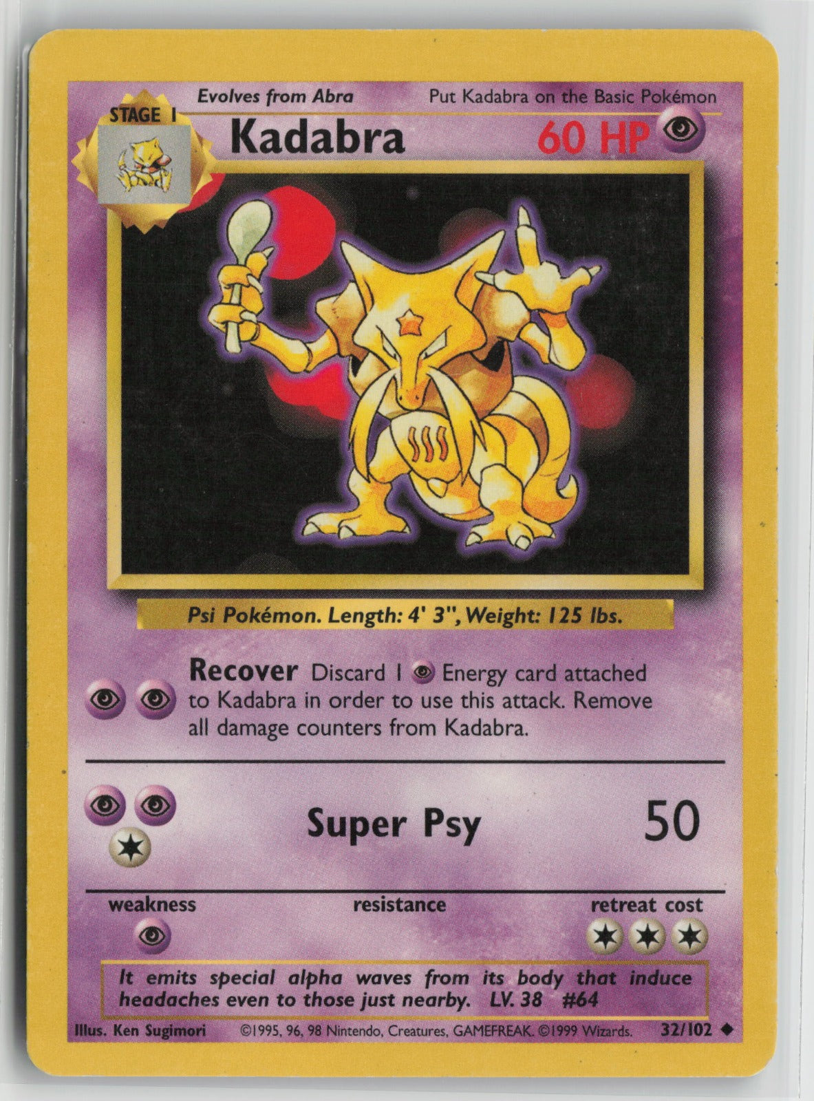 Kadabra Uncommon BS 032/102 MP