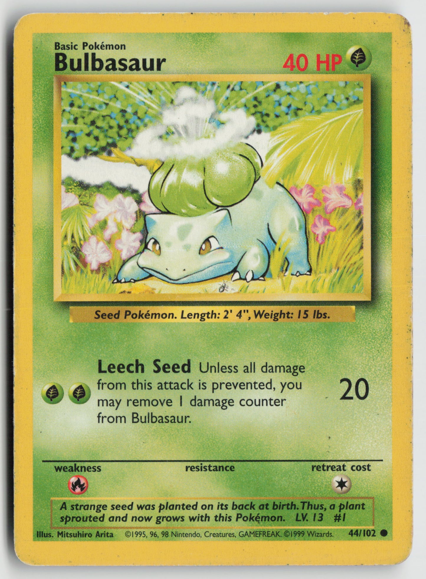 Bulbasaur Common Base Set 044/102 HP