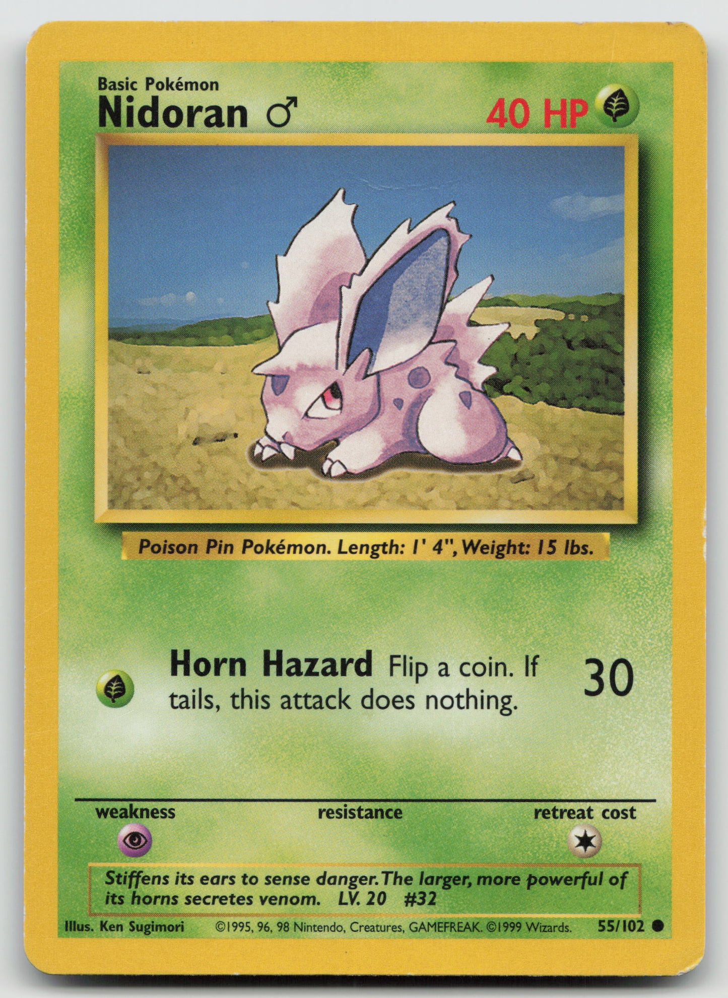 Nidoran M Common Normal BS 055/102 MP