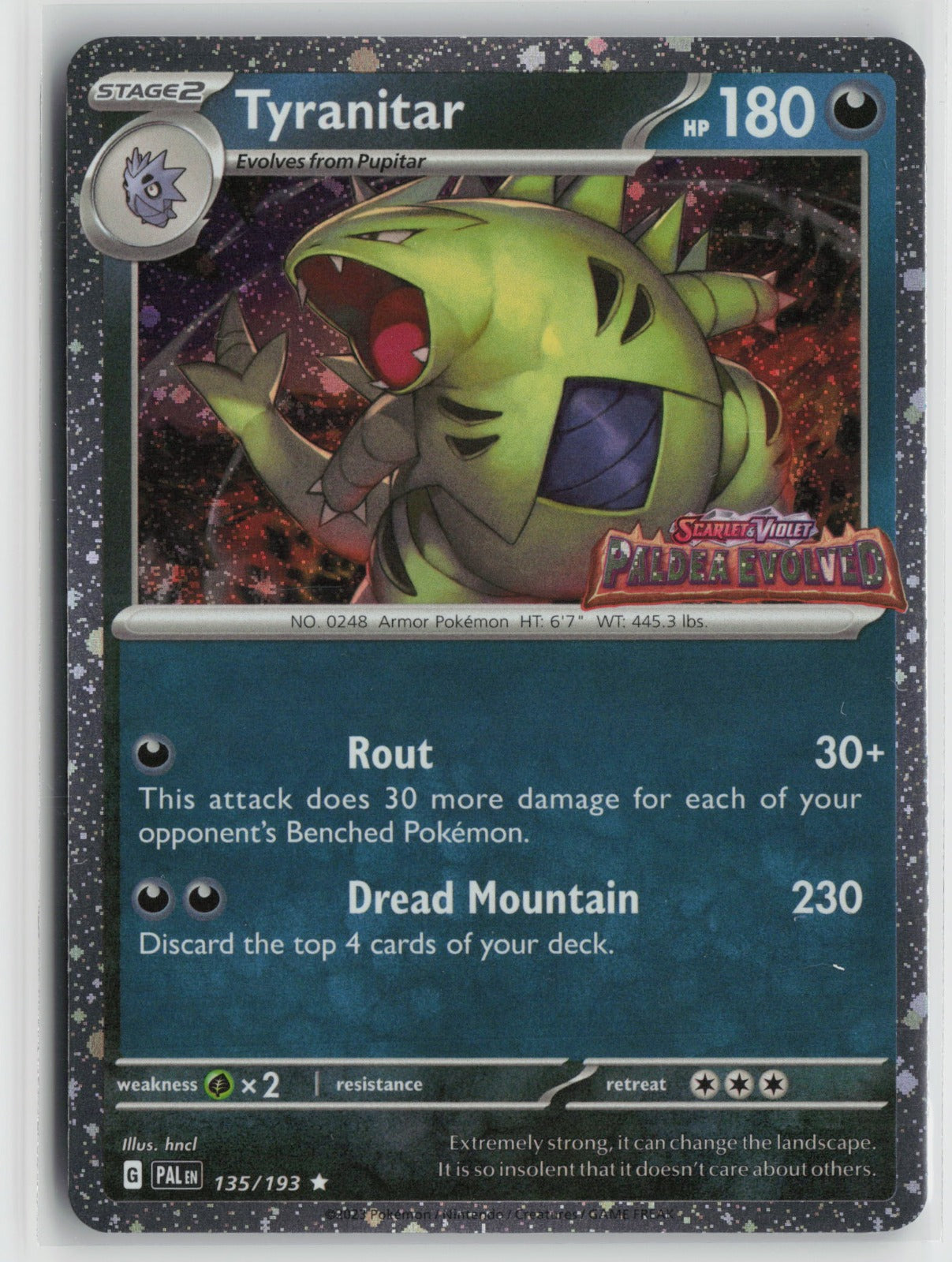 Tyranitar (Paldea Evolved Stamp) Promo Holo MCAP 135/193 NM