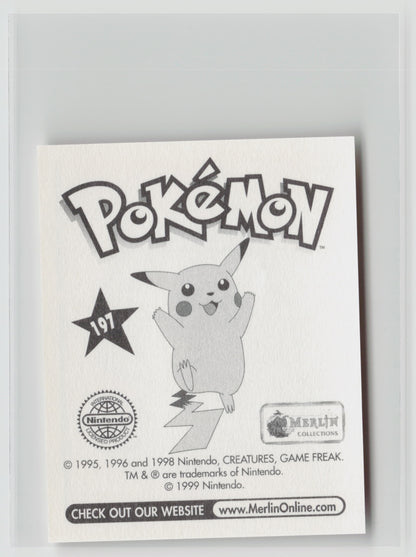 Sandslash - Merlin Topps Sticker 1999 #197 NM (Back)
