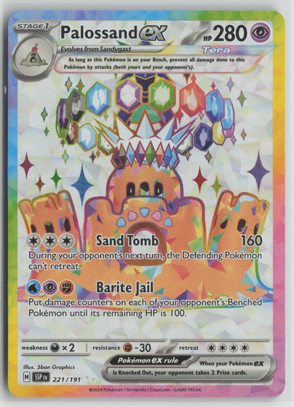 Palossand ex Ultra Rare Holo SSP 221/191 NM