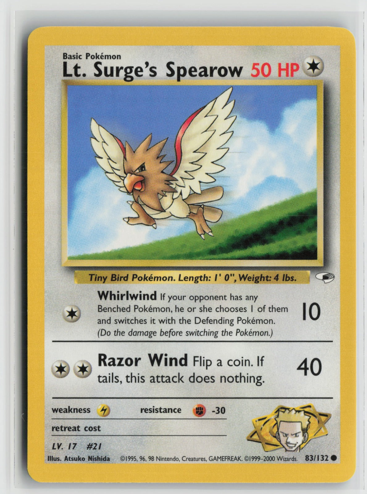 Lt. Surge's Spearow (83) Common Unlimited G1 083/132 NM