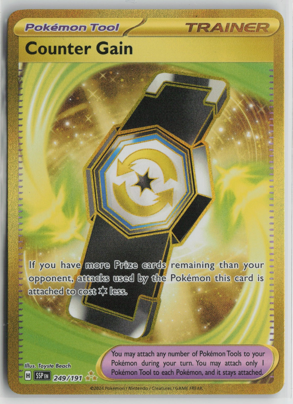 Counter Gain - Hyper Rare Holo SSP 249/191 NM