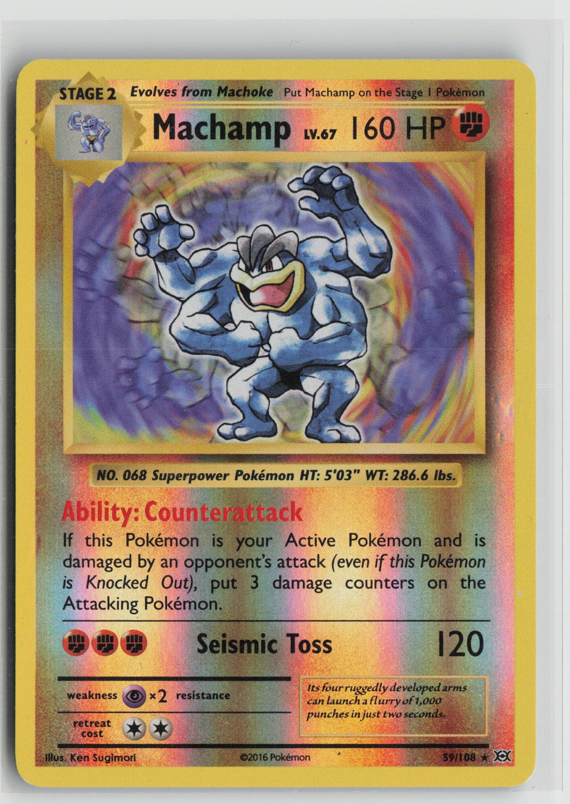 Machamp Holo Rare Reverse Holo EVO 59/108 LP