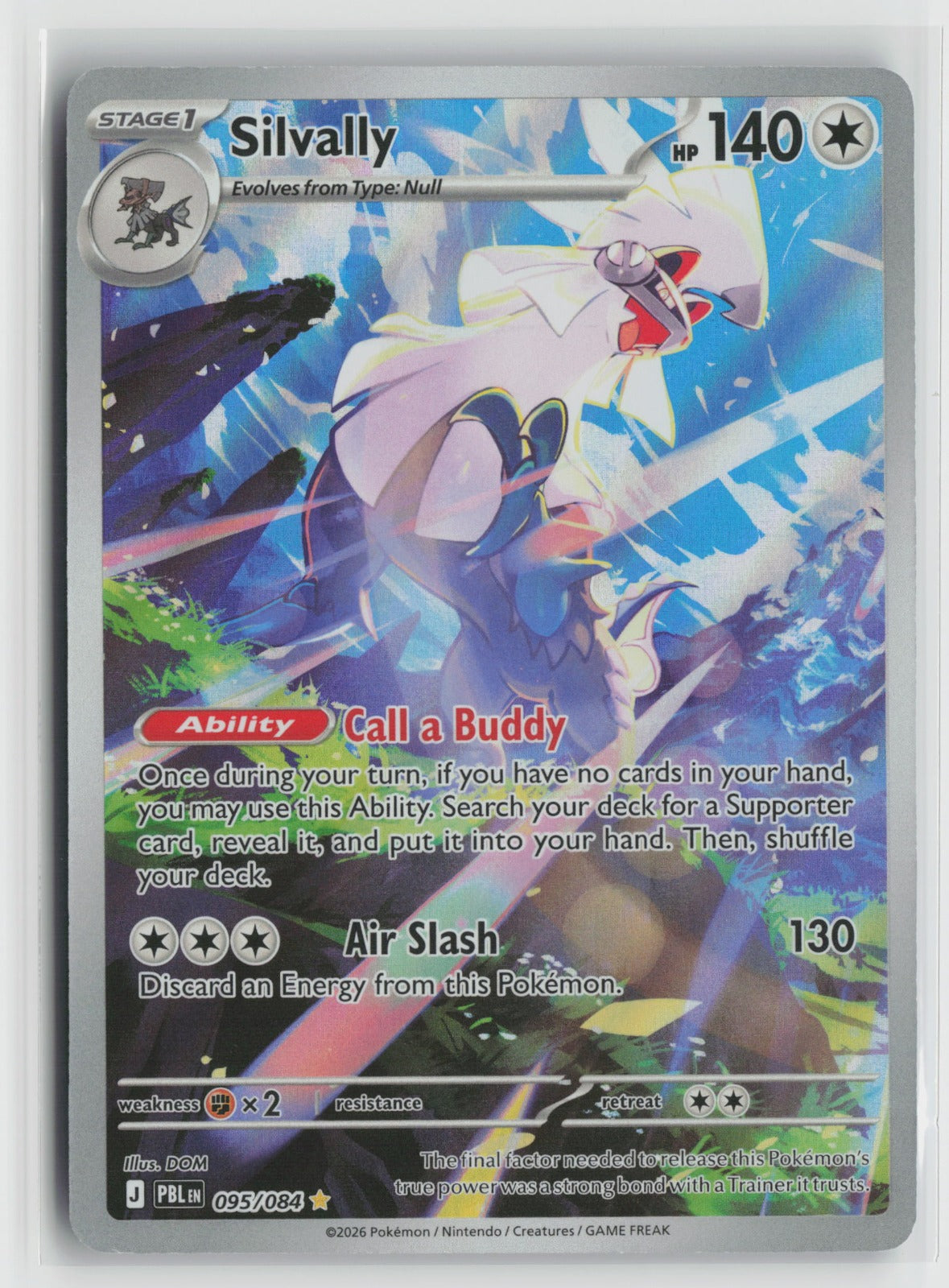 Silvally Illustration Rare Holo PBL 095/084 NM