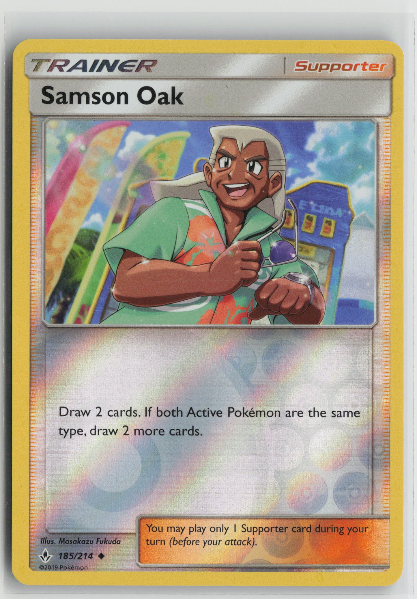 Samson Oak Uncommon Reverse Holo SM10 185/214 NM