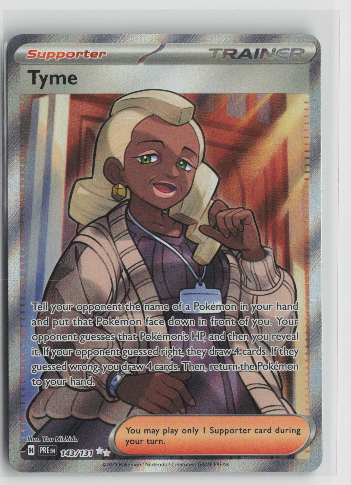 Tyme Ultra Rare Holo PRE 143/131 NM