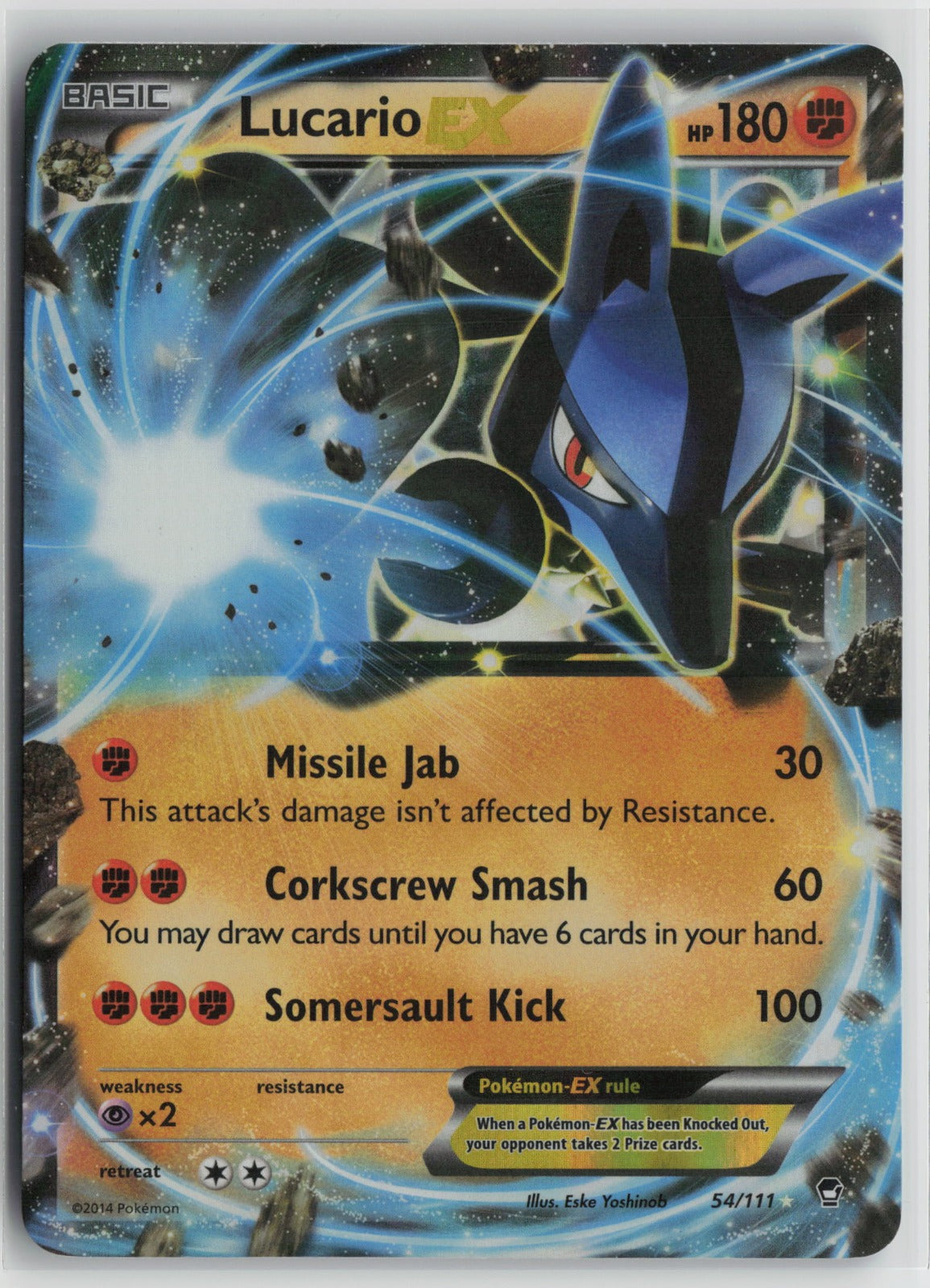 Lucario EX Ultra Rare Holo FFI 54/111 MP