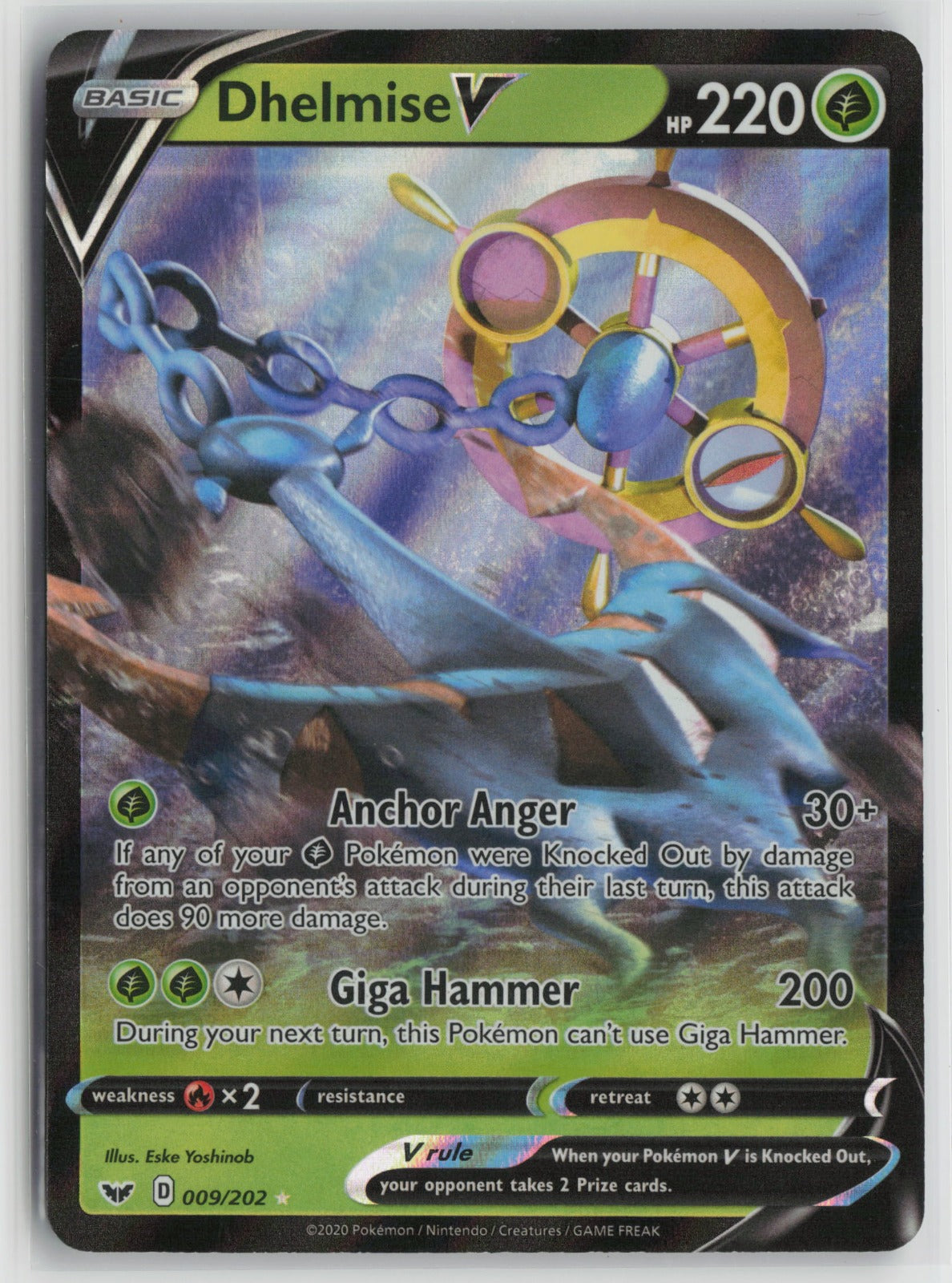 Dhelmise V Ultra Rare Holo SWSH01 009/202 NM