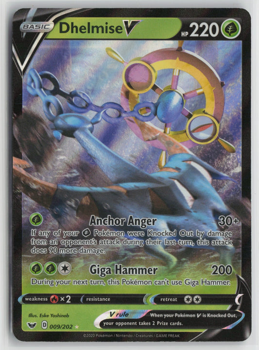 Dhelmise V Ultra Rare Holo SWSH01 009/202 NM