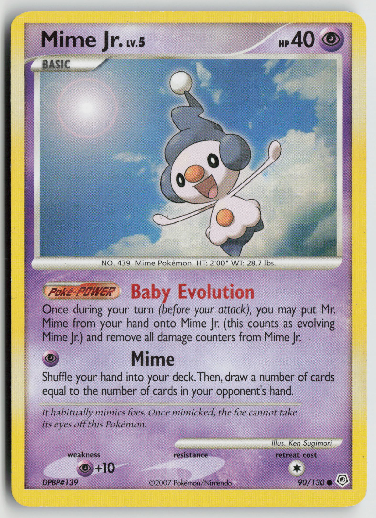 Mime Jr. Common Diamond and Pearl 90/130 HP