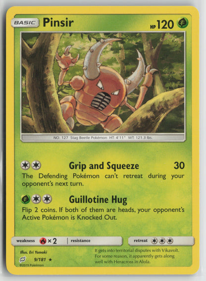 Pinsir Rare SM - Team Up 9/181 NM
