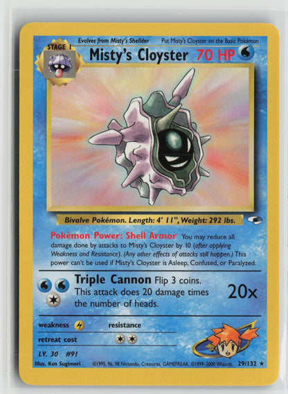 Misty's Cloyster Rare Unlimited G1 029/132 NM