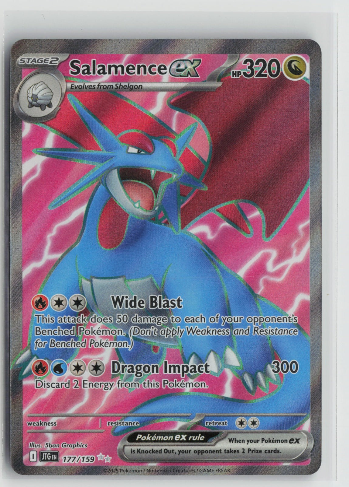 Salamence ex Ultra Rare Holo JTG 177/159 NM