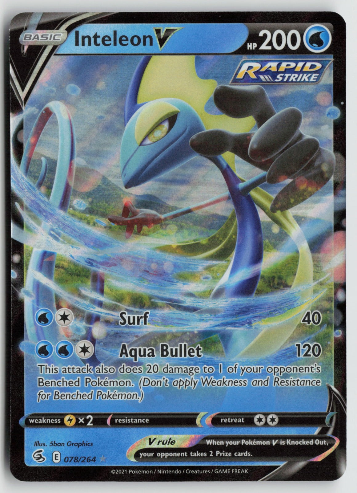 Inteleon V Ultra Rare Holo SWSH08 078/264 NM